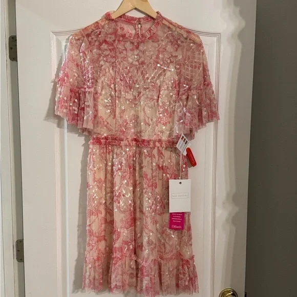 Mac Duggal Pink and Cream Formal Ladies Dress - Picture 1 of 4